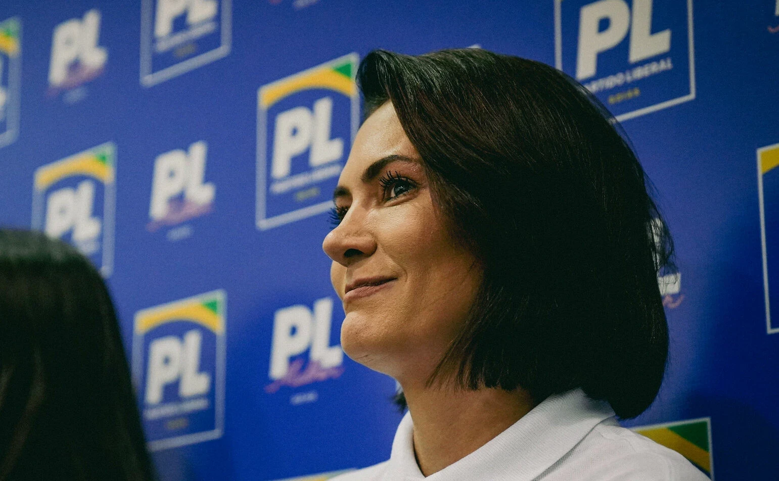 A esposa de Jair Bolsonaro, Michelle Bolsonaro.