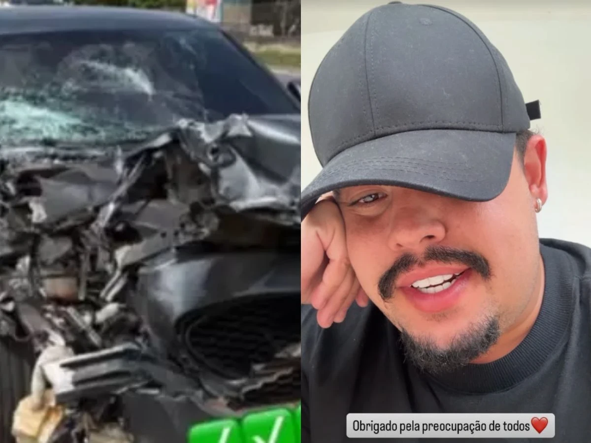 João Victor Cocá teve um acidente de carro.