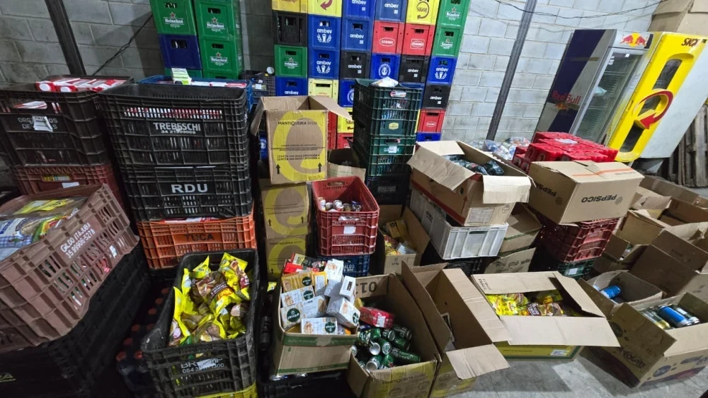 Uma significativa quantidade de mercadorias foi confiscada na 'Operação Baco'.