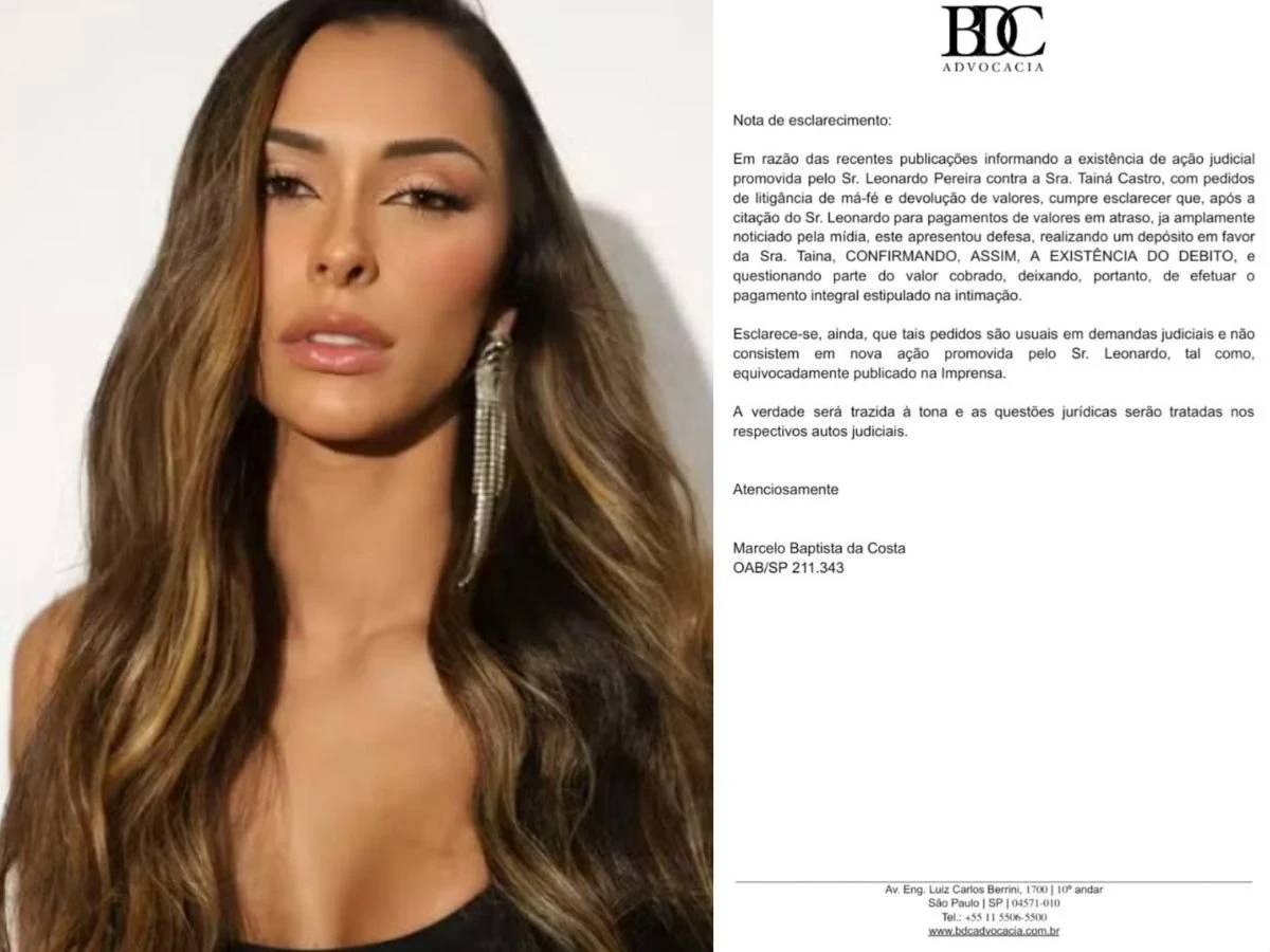 A influenciadora solicitava aproximadamente R$ 2 milhões ao seu ex-parceiro.