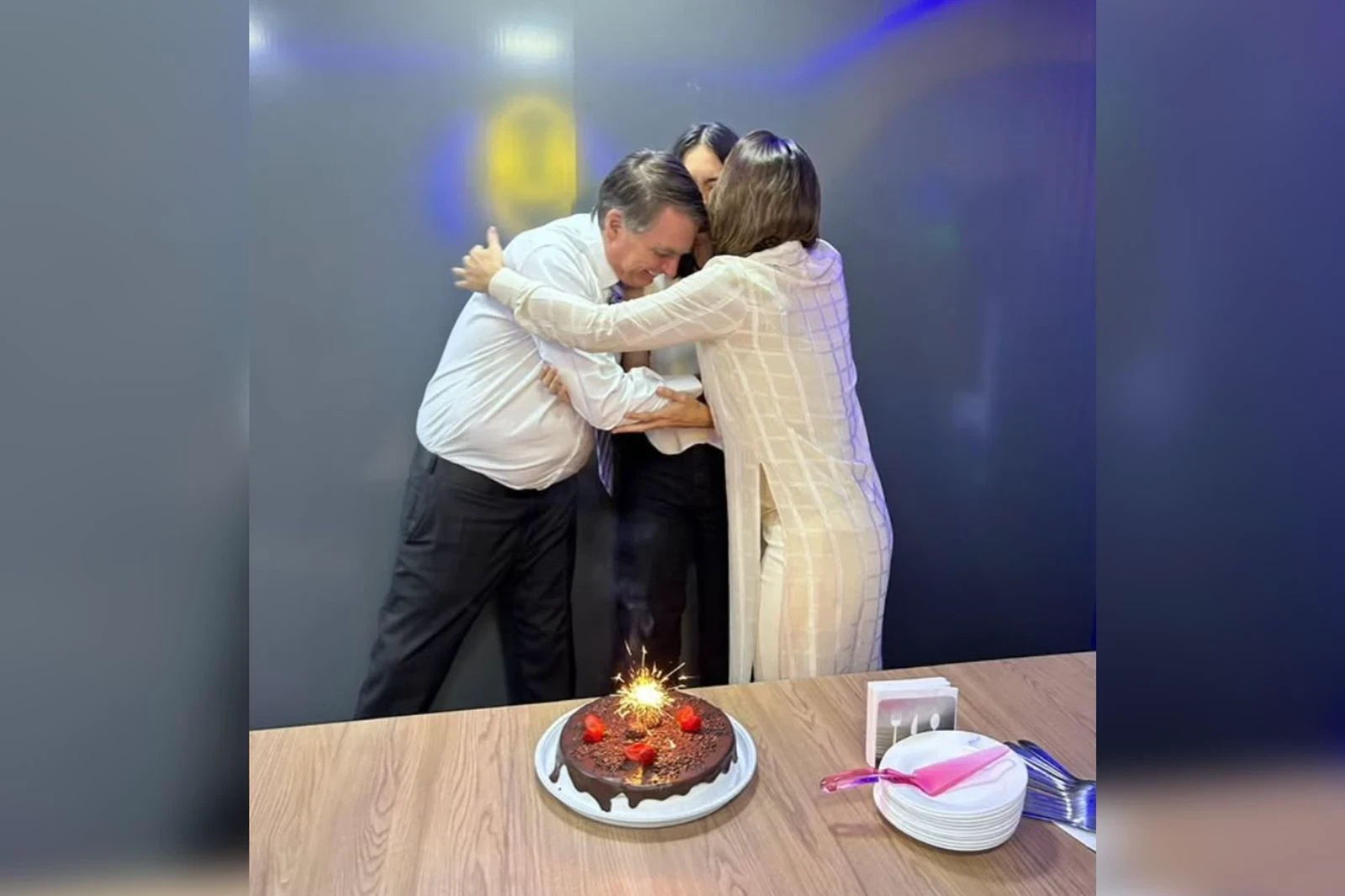 Jair e Michelle Bolsonaro celebram o aniversário da filha, Laura.