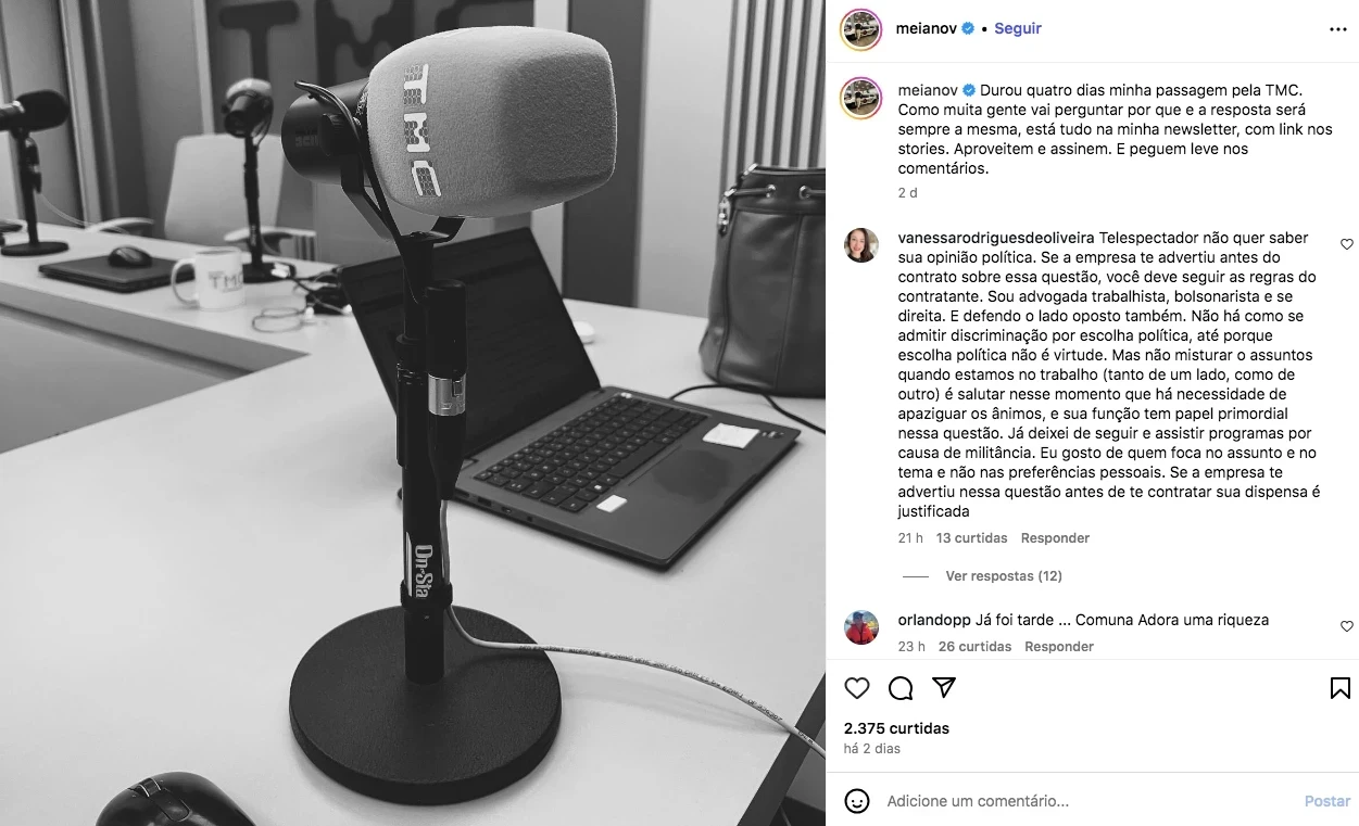 Flávio Gomes, jornalista, foi dispensado da TMC.