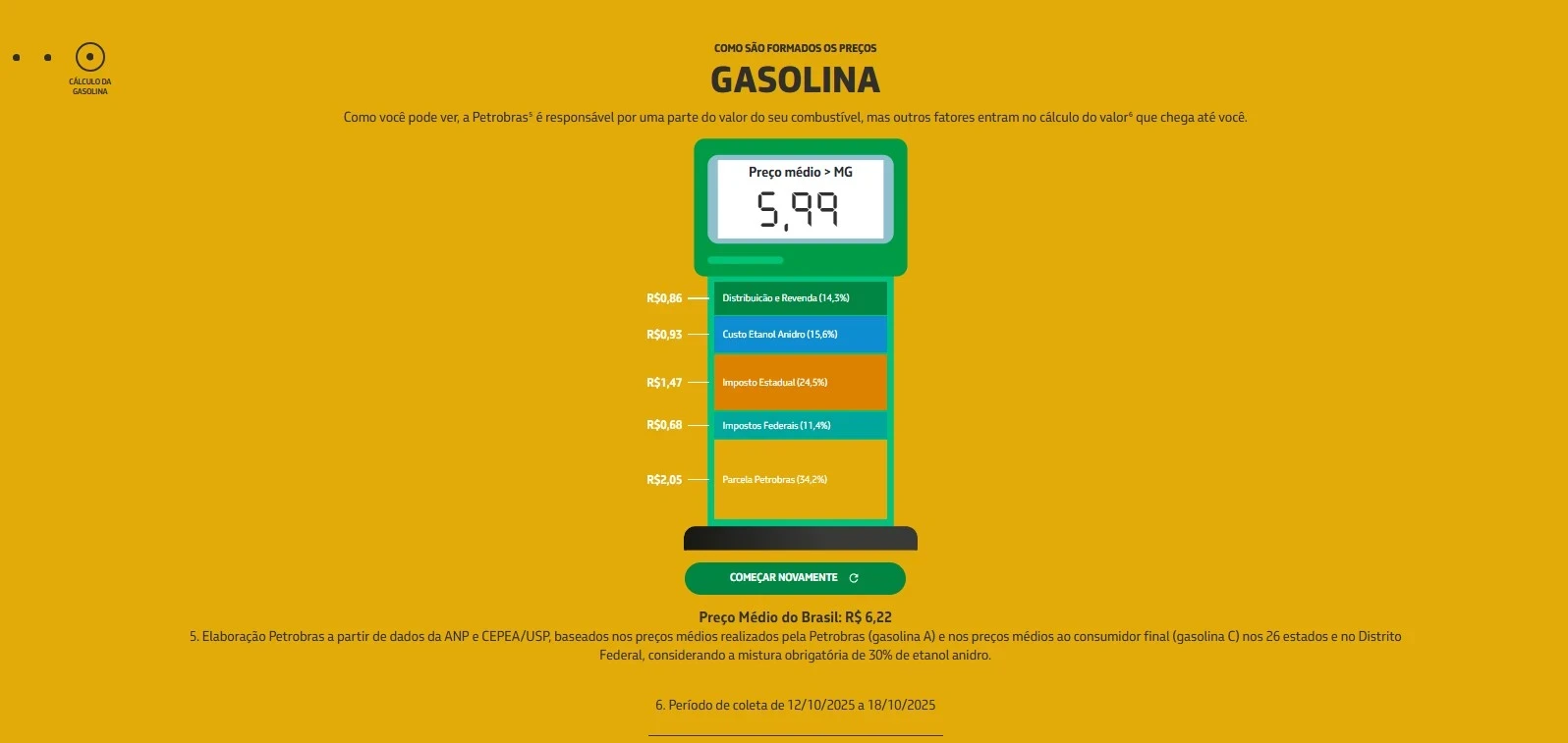 Estrutura de formação do preço da gasolina