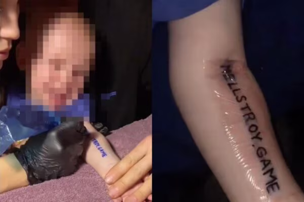 Pais na Rússia fizeram uma tatuagem em seu bebê