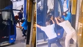 Ônibus desgovernado fere pedestre no Centro Histórico de Ponte Nova