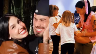 Zé Felipe exibe Ana Castela brincando com filhas e celebra harmonia familiar