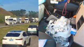 Motorista é amarrado a suposta bomba após sequestro no Rodoanel