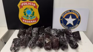 Adolescente é apreendido com 19 kg de haxixe em sacos de açaí no aeroporto de Confins