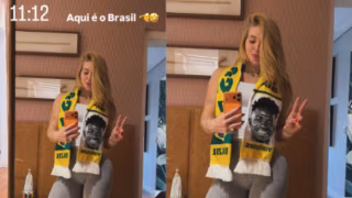 Virginia Fonseca exibe presente especial de Vini Jr. após jogo em Londres