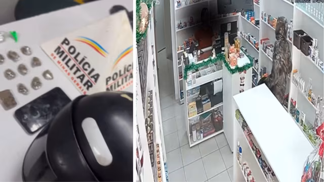 Criminoso assalta restaurante e é preso em Ipatinga; PM investiga ligação com roubo à farmácia nesta semana