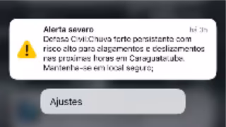 Defesa Civil emite alerta severo de chuva forte para Caraguatatuba e Ubatuba
