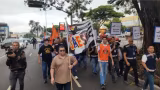 Protesto de aeroviários em Congonhas por melhores salários afeta trânsito na Zona Sul de SP
