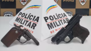 Dois homens são presos com armas de fogo durante patrulhamento em Coronel Fabriciano