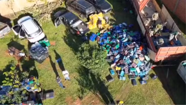 Polícia paraguaia recalcula megaapreensão de maconha para 89 toneladas na fronteira com o Paraná