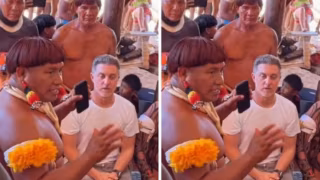 Luciano Huck pede que indígenas escondam celulares em gravação e vídeo gera críticas