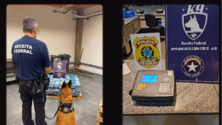 Receita e PF apreendem 1,2 tonelada de cocaína em aeroporto de Confins