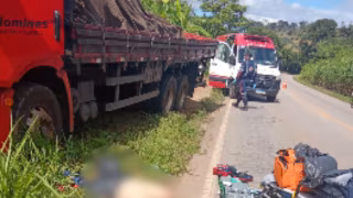 Caminhoneiro morre após passar mal e parar caminhão em rodovia LMG-758, em Belo Oriente