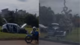 Vídeo: carro capota após colisão com caminhão na BR-381, em Ipatinga