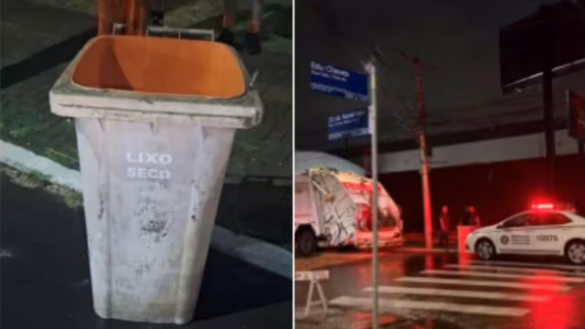 Mulher nua achada em lixeira: polícia prende suspeitos e coleta imagens