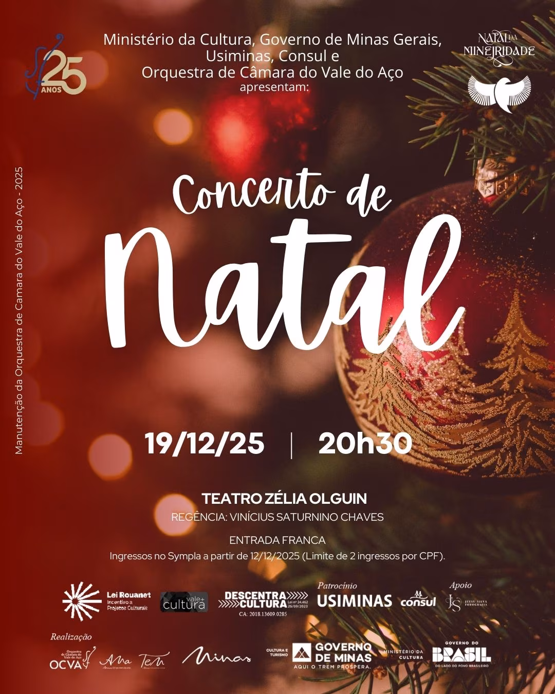 Fwd: Concerto de Natal - Orquestra de Câmara do Vale do Aço
