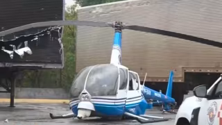 VÍDEO: helicóptero da Band faz pouso forçado em Guarulhos; tripulantes passam bem