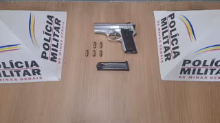 Homem é preso com pistola calibre .380 em operação da PM em Manhuaçu