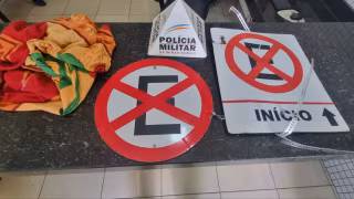 Homem é preso suspeito de furtar placas de trânsito em Caratinga