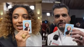 Designer de Sorocaba cria 'Santa Nanda da sorte' que viraliza no Globo de Ouro