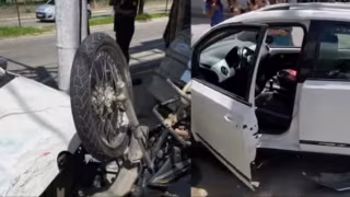 Acidente entre dois veículos é registrado em avenida movimentada de Timóteo