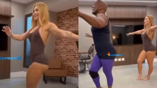 Virginia Fonseca recebe aula exclusiva de samba no pé em mansão de Goiânia