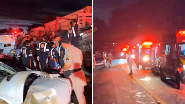 Colisão entre carro, carreta e caminhão na GO-219 deixa quatro mortos e quatro feridos
