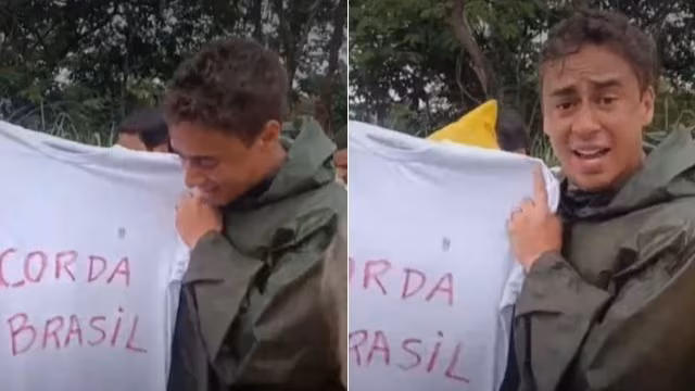 Condenada por pichar STF envia camiseta de protesto a Nikolas Ferreira