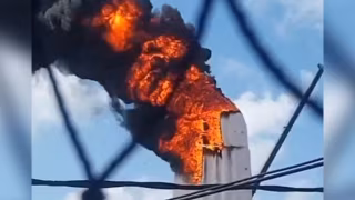 Incêndio destrói estátua de Nossa Senhora de Fátima em construção em Natal