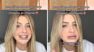 Influenciadora cristã alerta sobre coleção da Renner e diz que peças teriam ligação espiritual