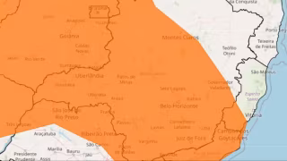 Inmet emite alerta laranja para chuvas intensas no Leste de Minas até sexta-feira
