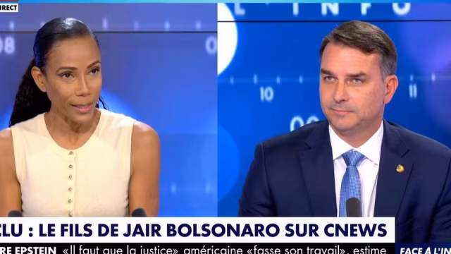 Flávio Bolsonaro critica Lula em TV francesa e chama Macron de “incompetente”