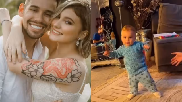Lucas Borbas registra primeiros passos do filho Arthur após morte de Isabel Veloso