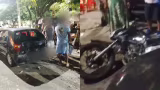 Vídeo: mulher é presa por dirigir embriagada após colisões em veículos e danos em praça pública em Ipatinga