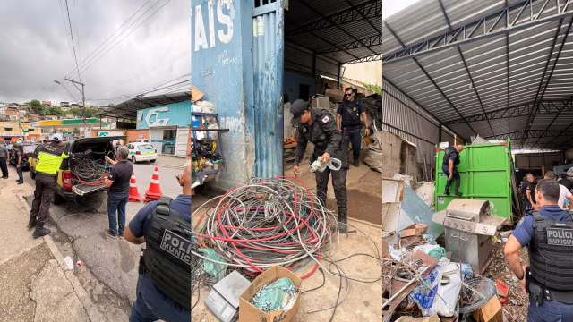 Operação integrada fiscaliza comércios suspeitos de receptação em Ipatinga