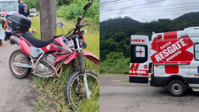 Motociclista sofre fratura exposta após bater na traseira de carro em João Monlevade