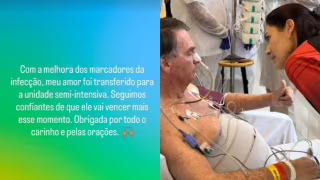 Bolsonaro deixa UTI após melhora em quadro de infecção, diz Michelle