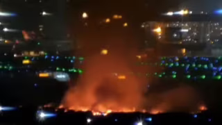 Motor de Airbus da Delta pega fogo na decolagem em Guarulhos e voo retorna sem feridos