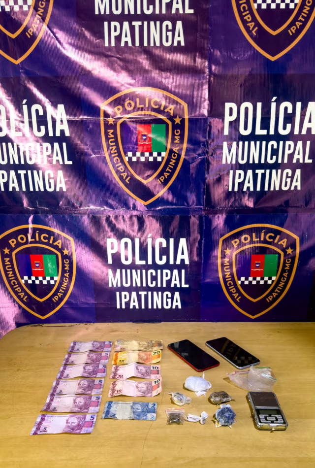 Polícia Municipal apreende drogas, dinheiro e balança de precisão no Bom Jardim, em Ipatinga