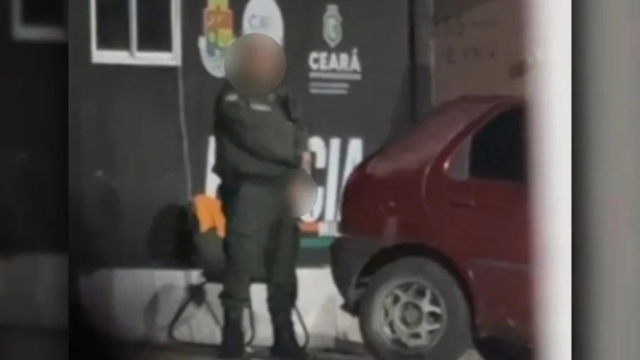 PM de farda é flagrado se masturbando em via pública em frente a base policial em Fortaleza