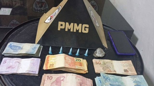 PM prende suspeito de homicídio em Ponte Nova e apreende drogas, dinheiro e veículos