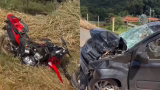 Motociclista morre em colisão frontal com carro na MG-329, entre Bom Jesus do Galho e Raul Soares
