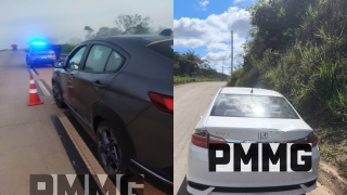 PM recupera dois carros furtados e prende suspeito em São Gonçalo do Rio Abaixo