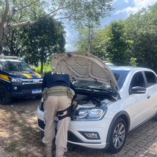 PRF recupera carro roubado e prende motorista por clonagem na BR-251, em MG