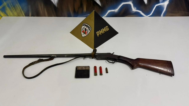 Homem de 49 anos é preso com espingarda após ameaça em Ipatinga