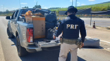 PRF aborda servidores municipais transportando mercadoria estrangeira sem documentação fiscal em caminhonete de prefeitura  em MG